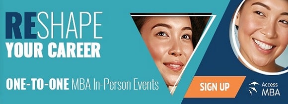 access mba One-to-one MBA In-Person event march 2022